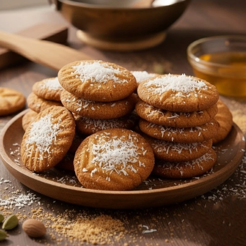 Coconut Flavour Thekua display